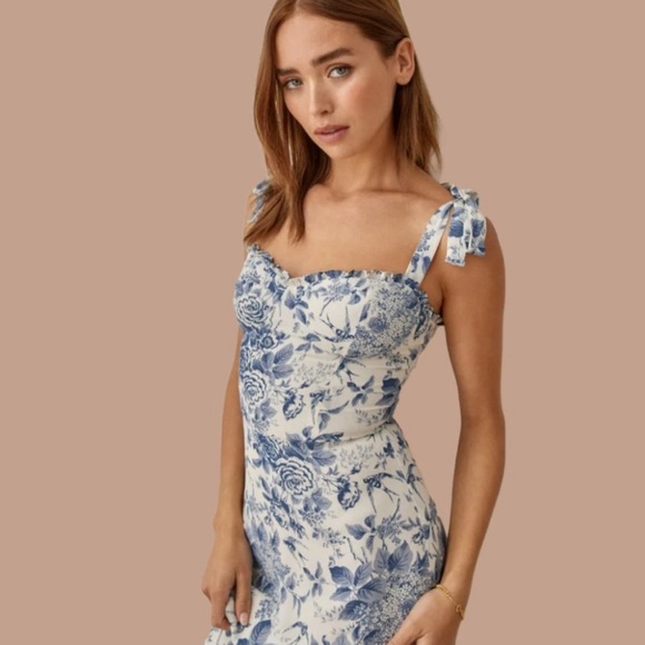 Reformation Nikita Olympia Floral Midi Dress, Size 4 - Picture 2 of 10